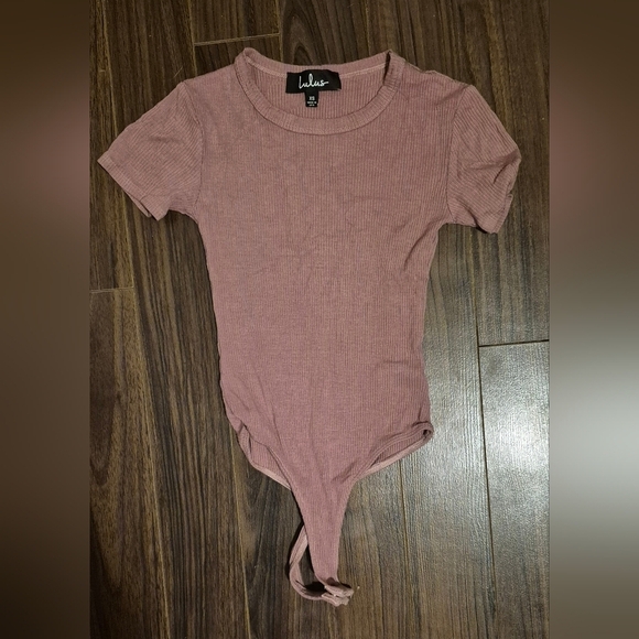 Lulu's Pink Fitted Bodysuit with Bodysuit Sleeves - Picture 3 of 5
